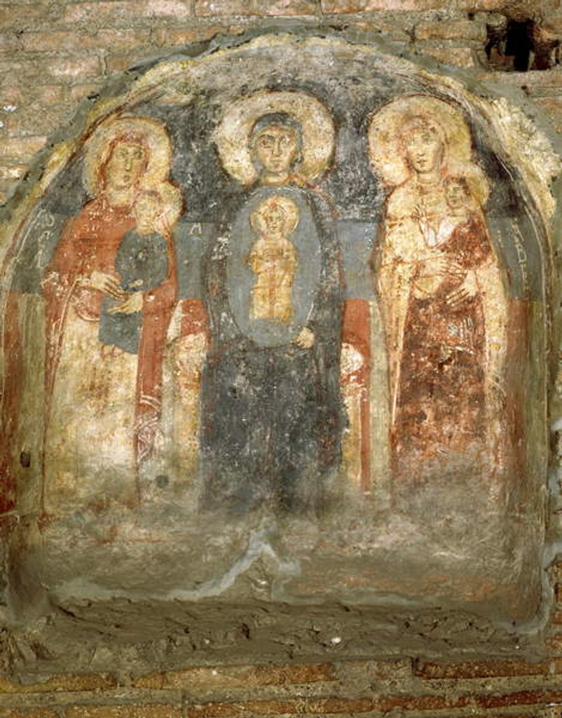 Detail of Madonna and Child with Saints Anne, Elizabeth and John the Baptist by School Italian
