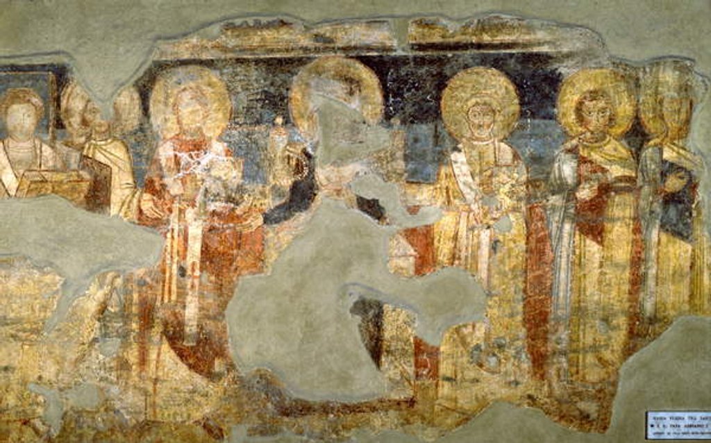 Detail of Virgin Mary and Pope Adrian I by School Italian