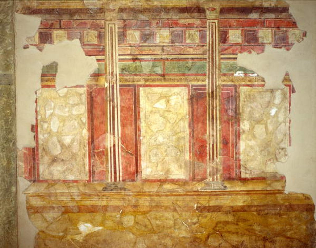 Detail of Decoration from the House of the Scalae Caci, Palatine Hill, Rome by Roman Roman