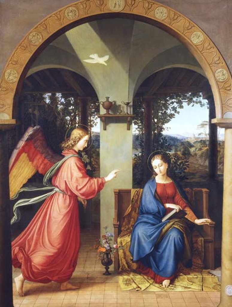 Detail of Annunciation, 1818 by Julius Schnorr von Carolsfeld
