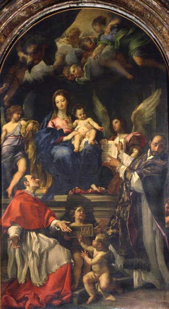 Detail of The Virgin Enthroned between Saints Carlo Borromeo and Ignatius of Loyola, c.1685 by Carlo Maratti