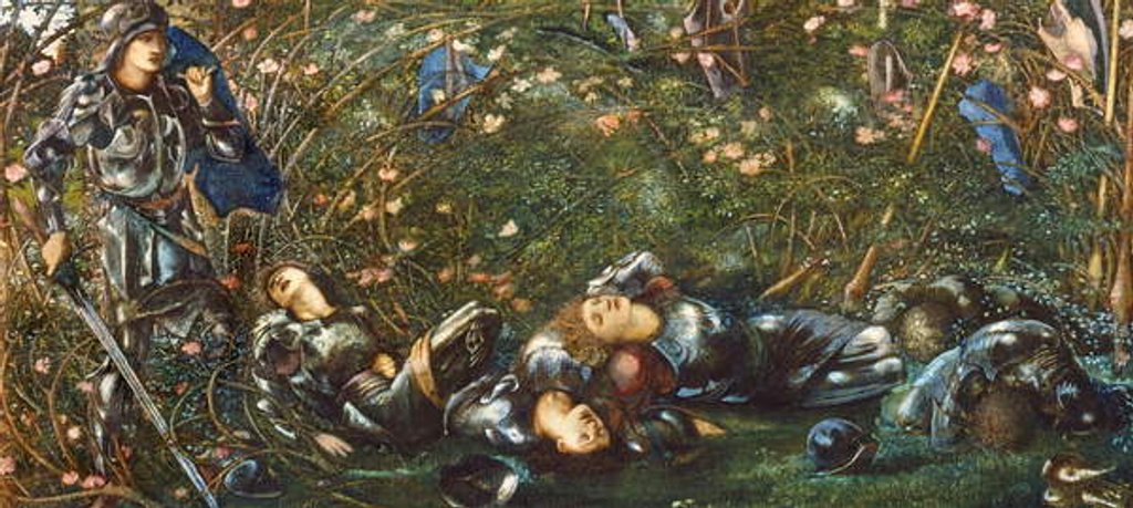 Detail of The Prince enters the Briar Wood by Edward Coley Burne-Jones
