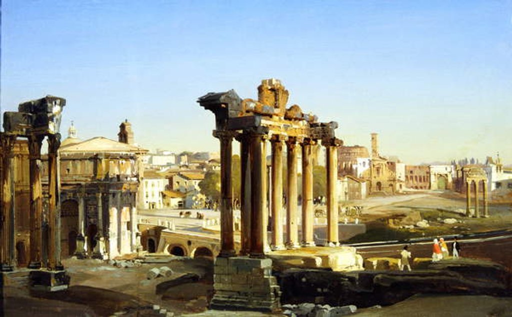 Detail of Foro Romano by Ippolito Caffi