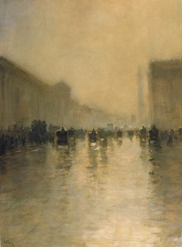 Detail of Foggy Day in London by Giuseppe or Joseph de Nittis
