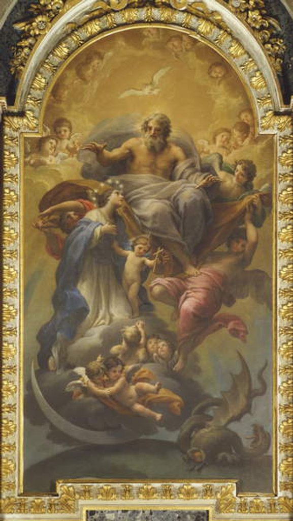 Detail of The Eternal Father Welcomes the Virgin by Francesco Mancini