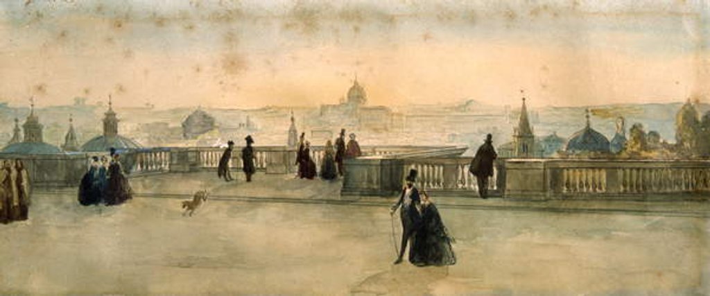 Detail of The Pincian Hill by Italian School