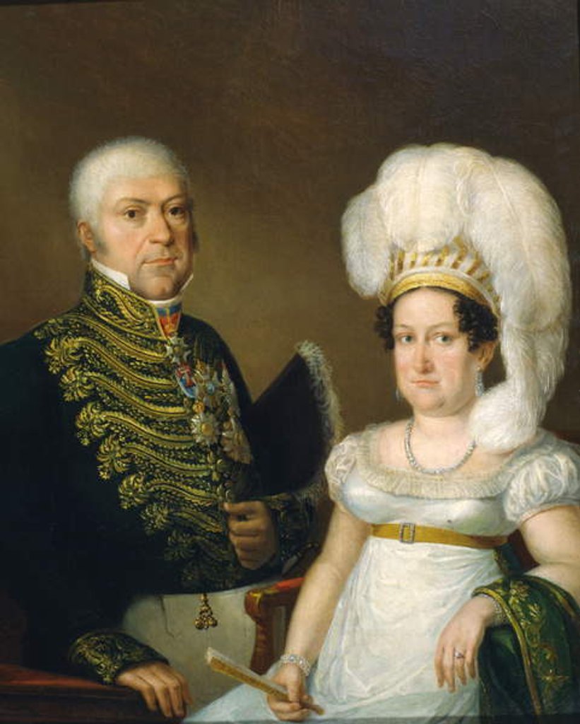 Detail of Portrait of a General and his Wife by Angelica Kauffman