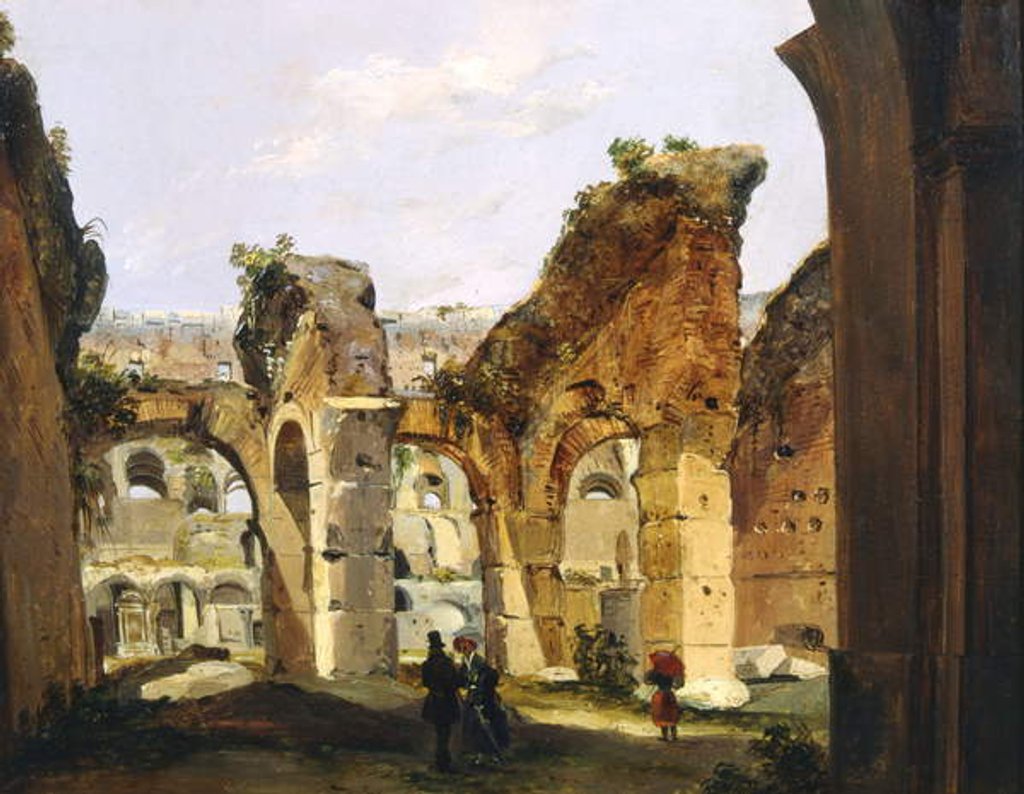 Detail of Entrance to the Colosseum and the old Via Crucis by Ippolito Caffi