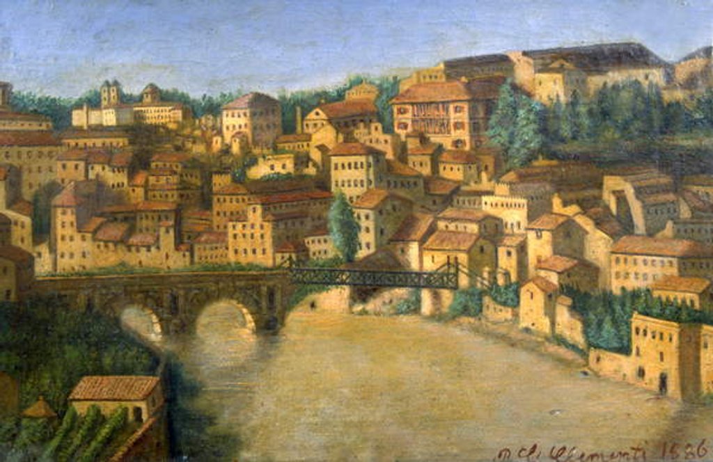 Detail of Ponte Rotto, 1886 by P. C. Clementi