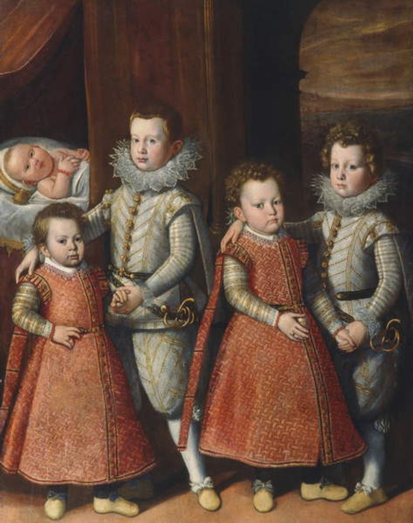 Detail of The Children of Giordano Orsini by Scipione Pulzone