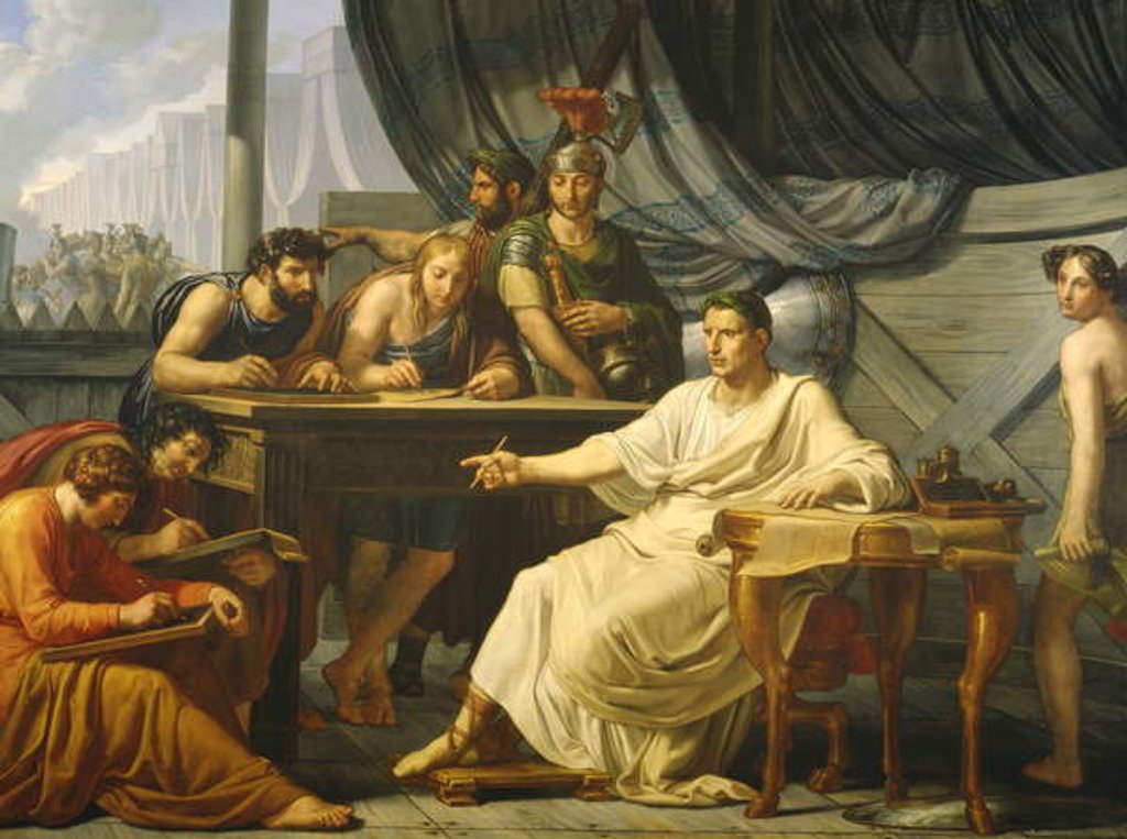 Detail of Caesar Dictating his Commentaries by Pelagio Palagi