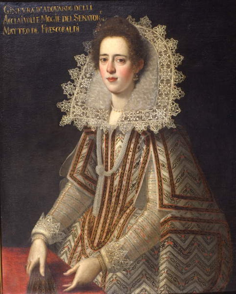 Detail of Portrait of Ginevra Frescobaldi by Florentine School
