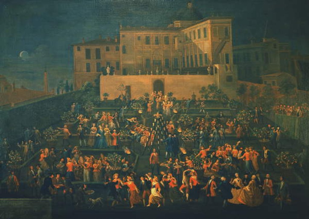 Detail of Feast of Mozzatore in the garden of Palazzo Rospigliosi in 1740, c.1740 by Giovanni Reder