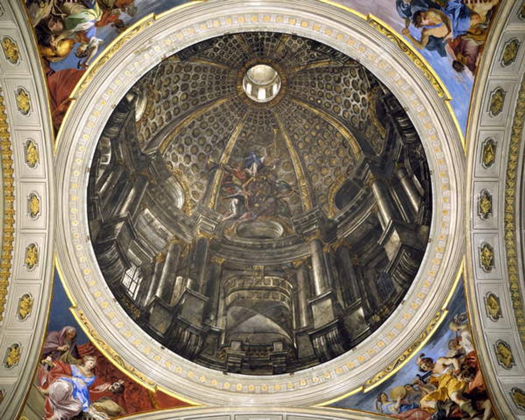 Detail of Dome of the Church of St Ignatius, 1685 by Andrea Pozzo