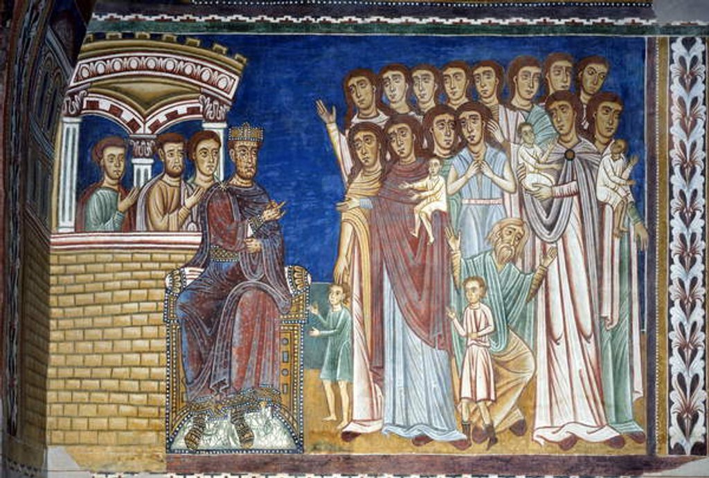 Detail of Constantine the Leper comforts the Pious Women by School Italian