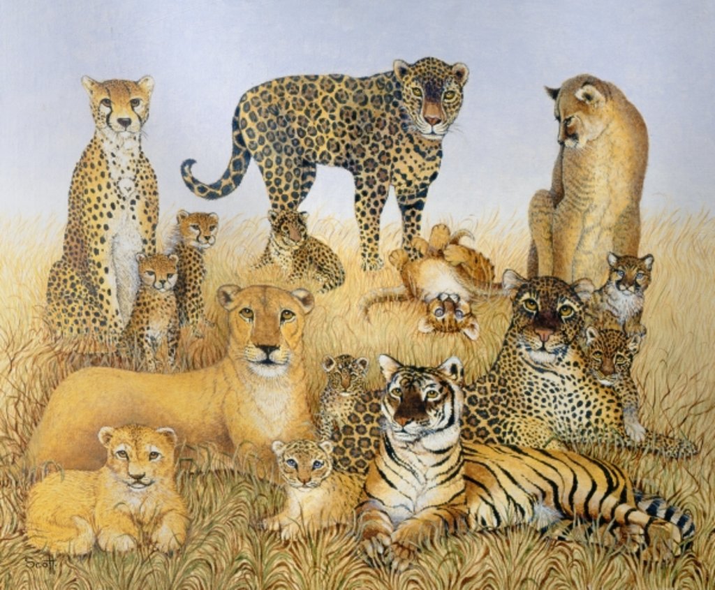 Detail of The Big Cats by Pat Scott