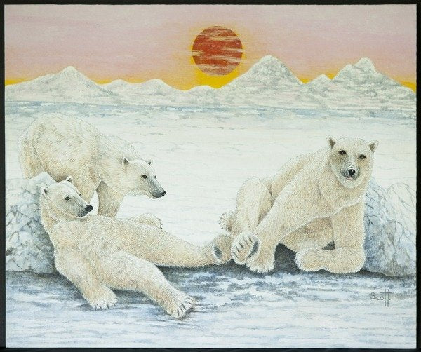 Detail of A long days night by Pat Scott