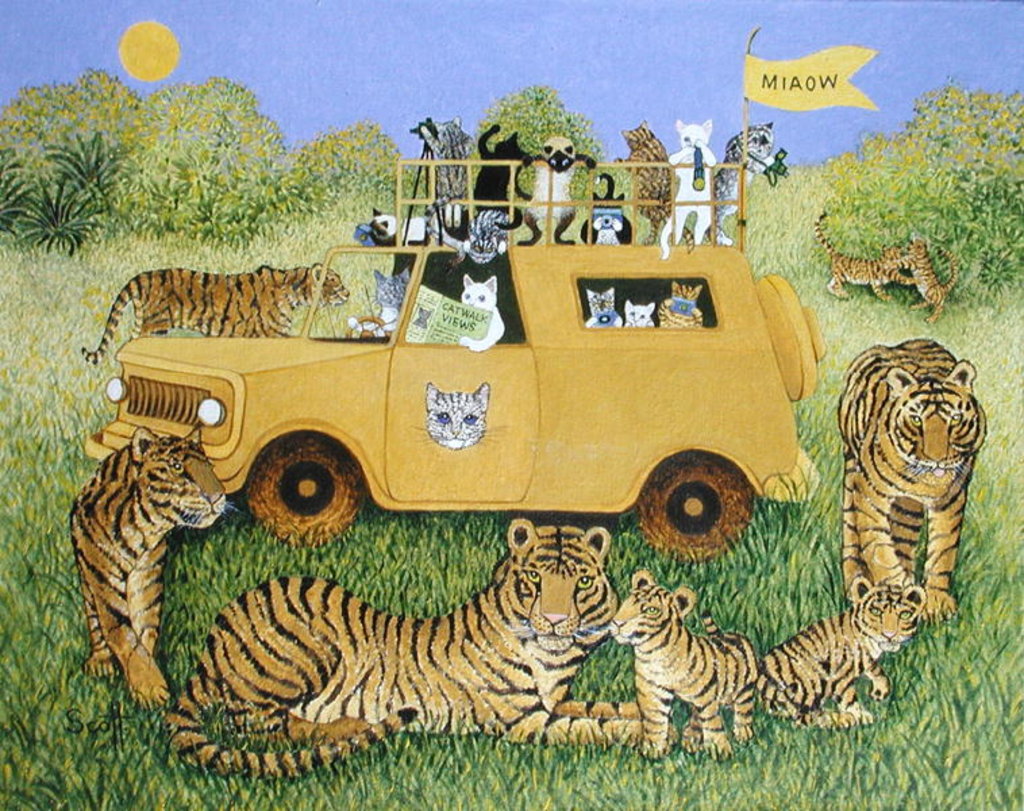 Detail of Cat Safari by Pat Scott