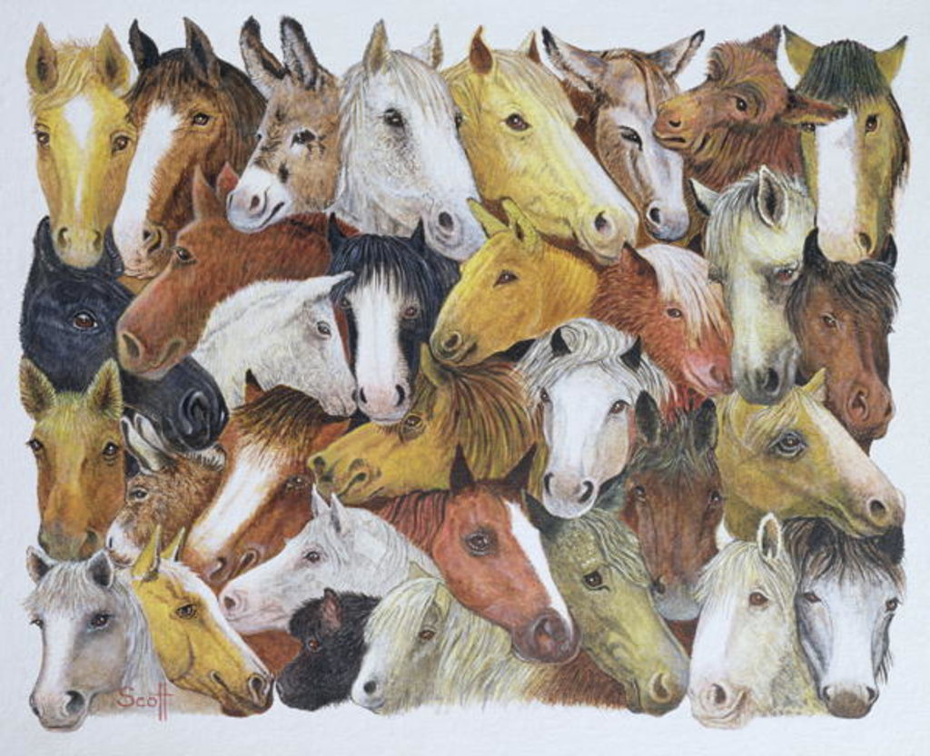 Detail of Horses Horses by Pat Scott