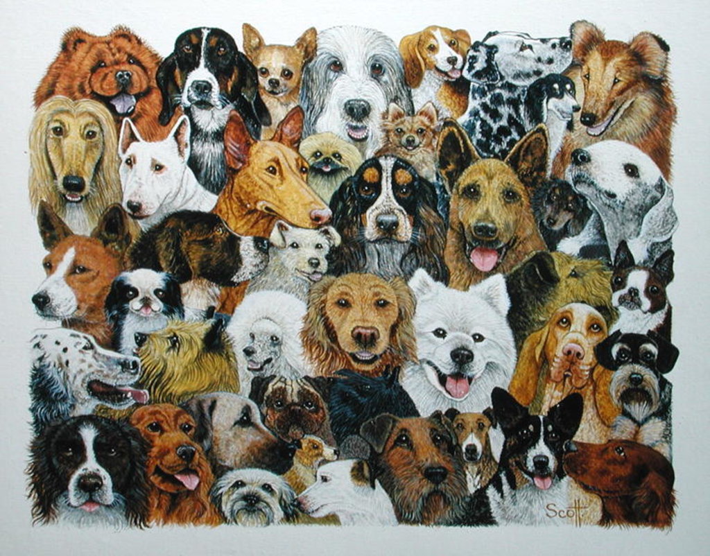 Detail of Dog Friends by Pat Scott