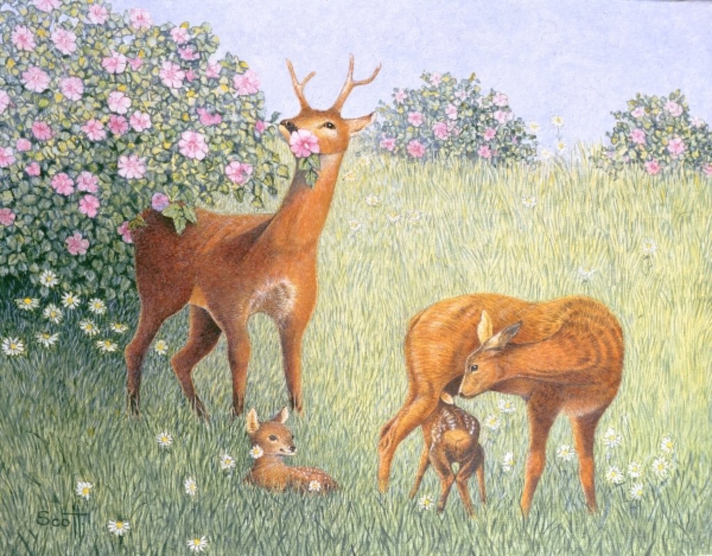 Detail of Deer Family by Pat Scott