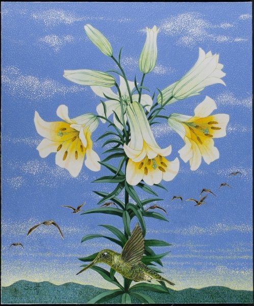 Detail of Early Birds, 2011 by Pat Scott