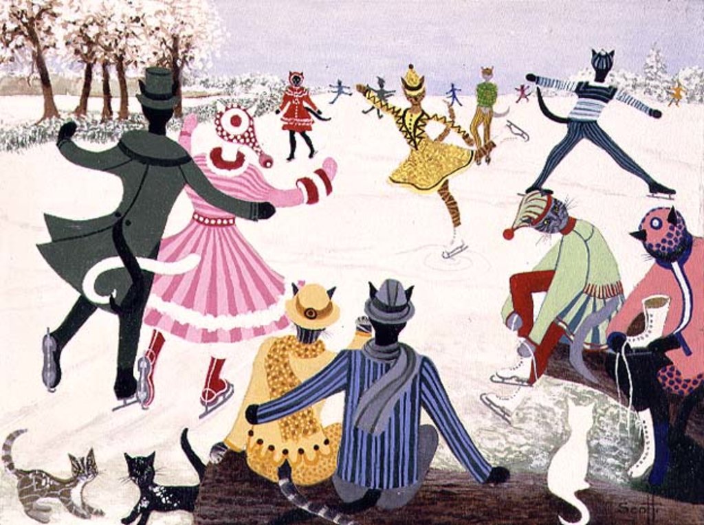 Detail of Skating on Thin Ice by Pat Scott