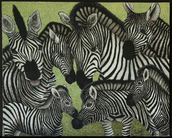 Detail of All in black and white by Pat Scott