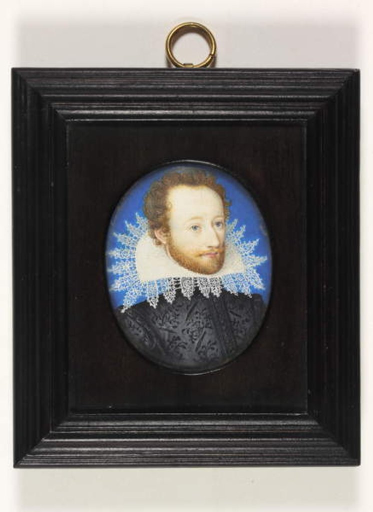 Detail of A gentleman called the Earl of Essex by Nicholas (school of) Hilliard