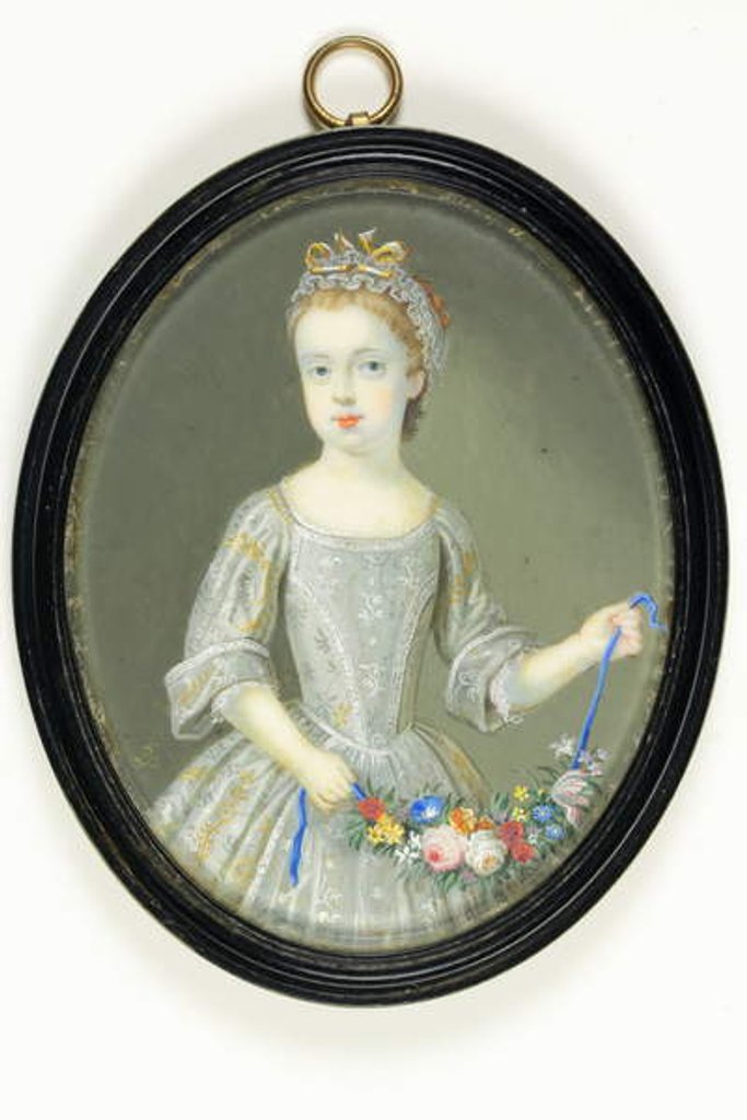 Detail of Margaret Cavendish Holles Harley, afterwards Duchess of Portland by Bernard III Lens