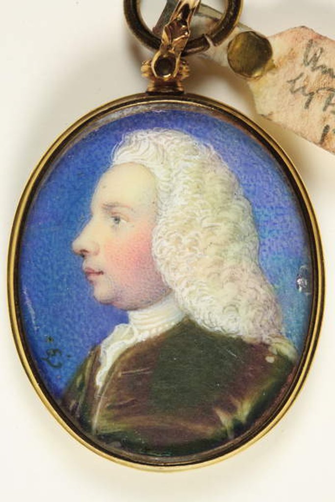 Detail of A Gentleman, called Joseph Addison, 1740 by Paul Peter Lens