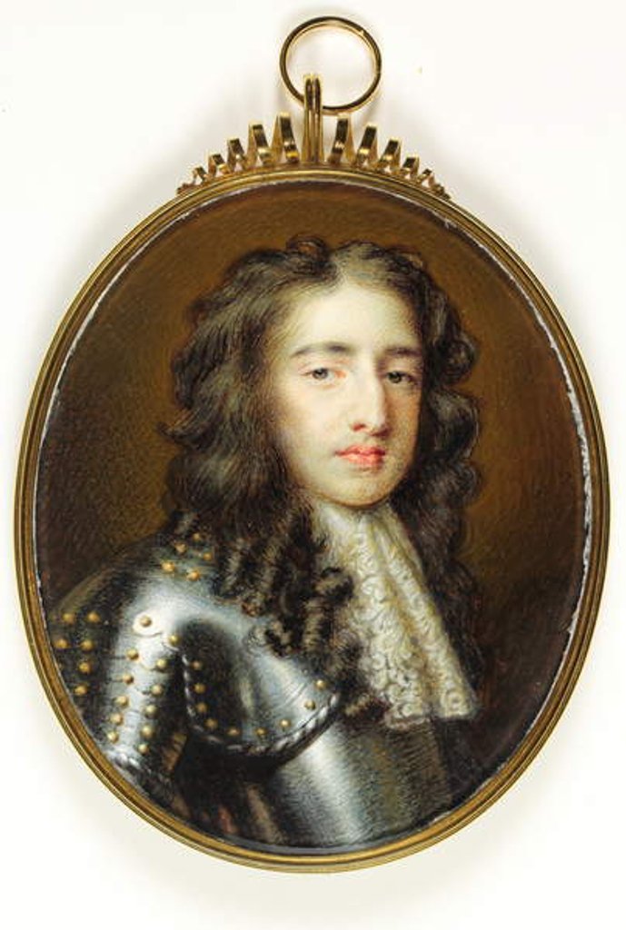 Detail of William Prince of Orange, later King William III by Willem (after) Wissing