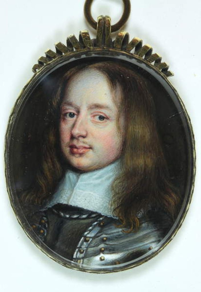 Detail of The Hon William Pierrepont by Richard (1615-1690) (attr.to) Gibson