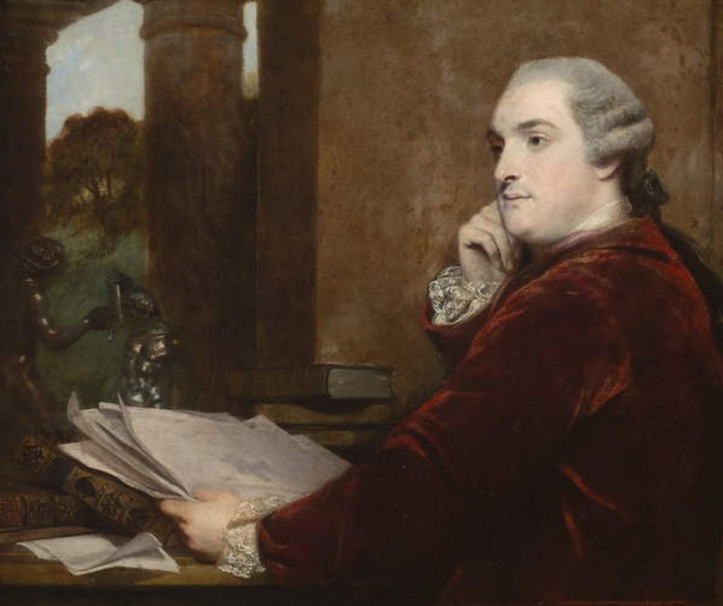 Detail of Detail from portrait of William Henry Cavendish Bentinck, 3rd Duke of Portland at his desk, 1771 by Joshua Reynolds