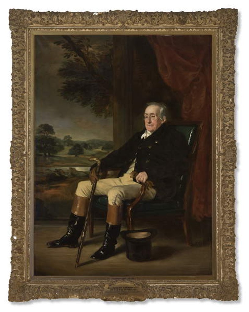 Detail of Portrait of William Henry Cavendish-Bentinck-Scott, 4th Duke of Portland, 1852 by Francis Grant