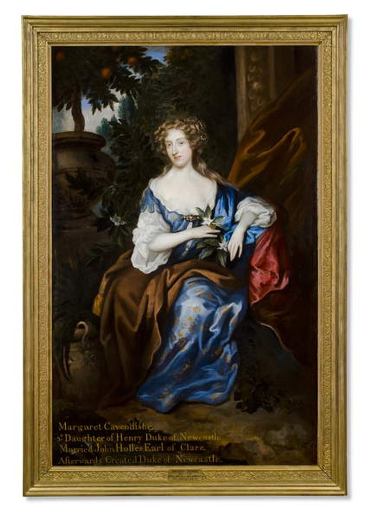 Detail of Portrait of Margaret Holles, Duchess of Newcastle, 1685 by Alexander Comer