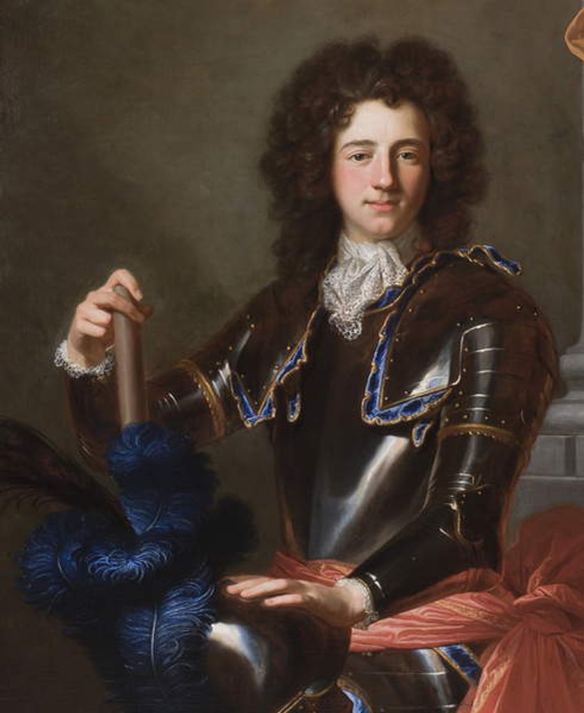 Detail of Detail of portrait of Henry Bentinck, later 1st Duke of Portland, 1699 by Hyacinthe Francois Rigaud