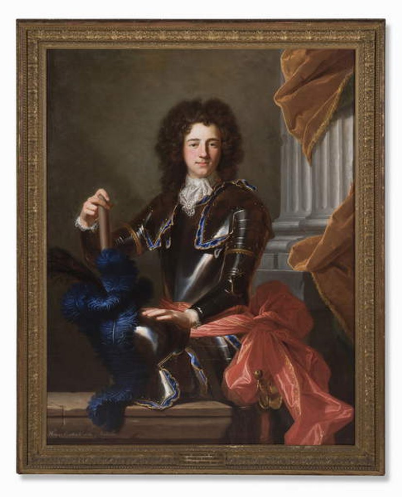 Detail of Portrait of Henry Bentinck, later 1st Duke of Portland, 1699 by Hyacinthe Francois Rigaud