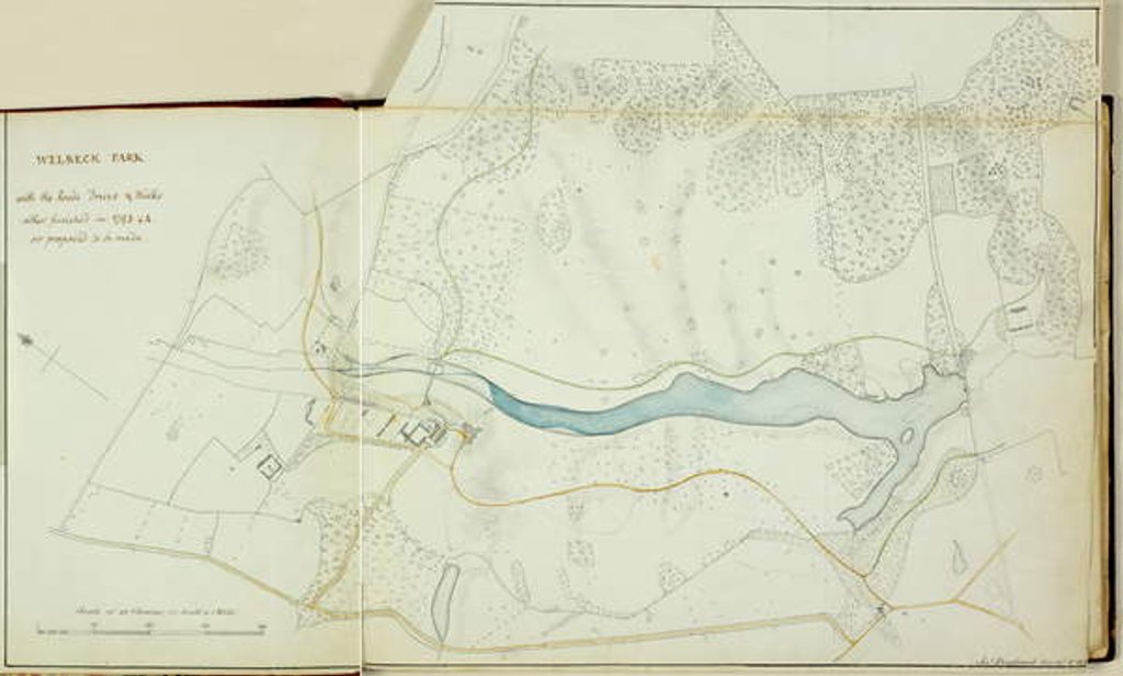 Detail of Red Book: Welbeck, 1793 by Humphry Repton