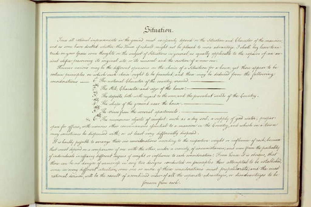 Detail of Red Book: Welbeck, 1793 by Humphry Repton