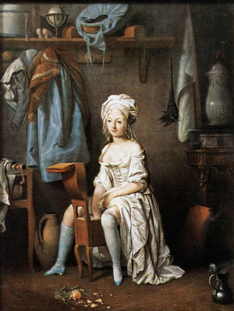 Detail of The Morning Wash: Woman on a Bidet, c.1790 by Louis Leopold Boilly
