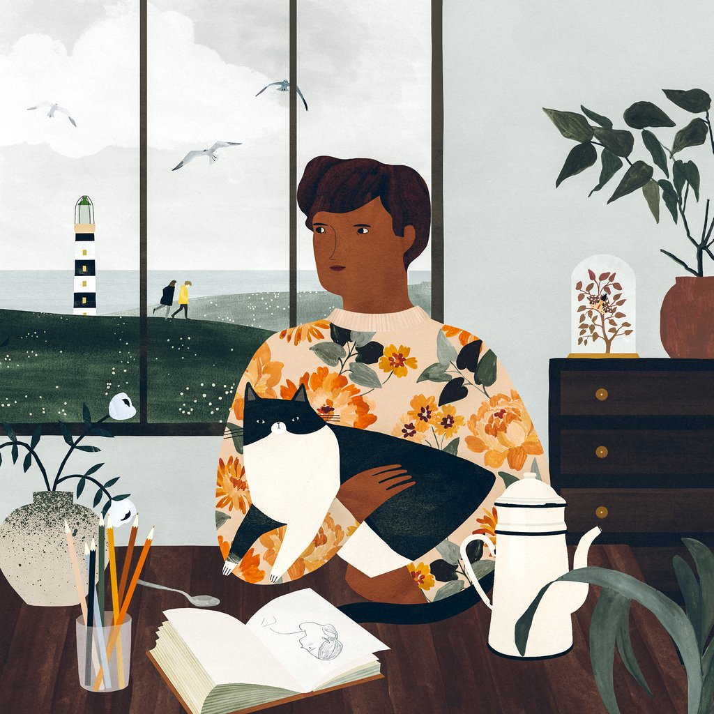 Detail of Cloudy Afternoon, 2019 by Léa Le Pivert