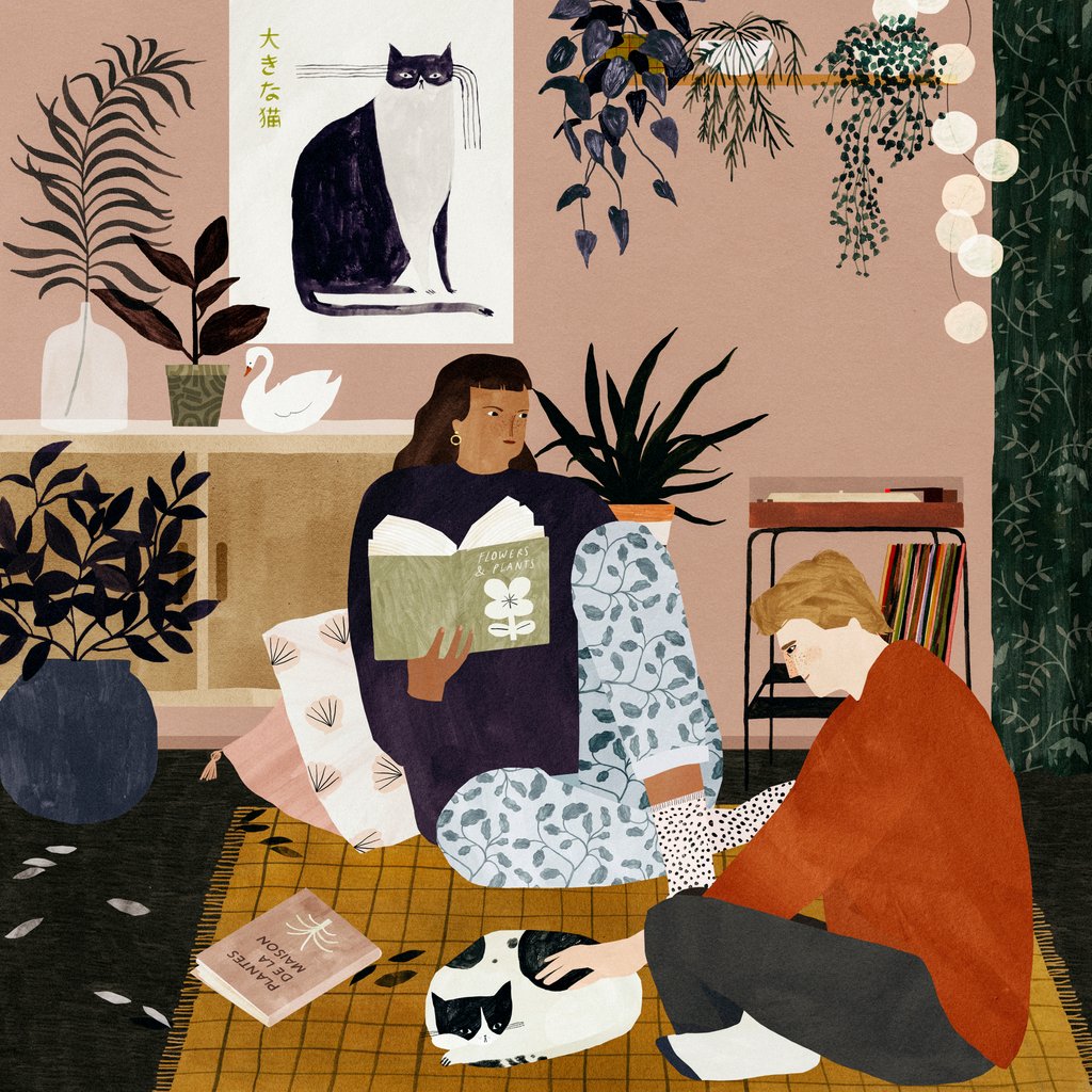 Detail of Cosy Evening, 2019 by Léa Le Pivert