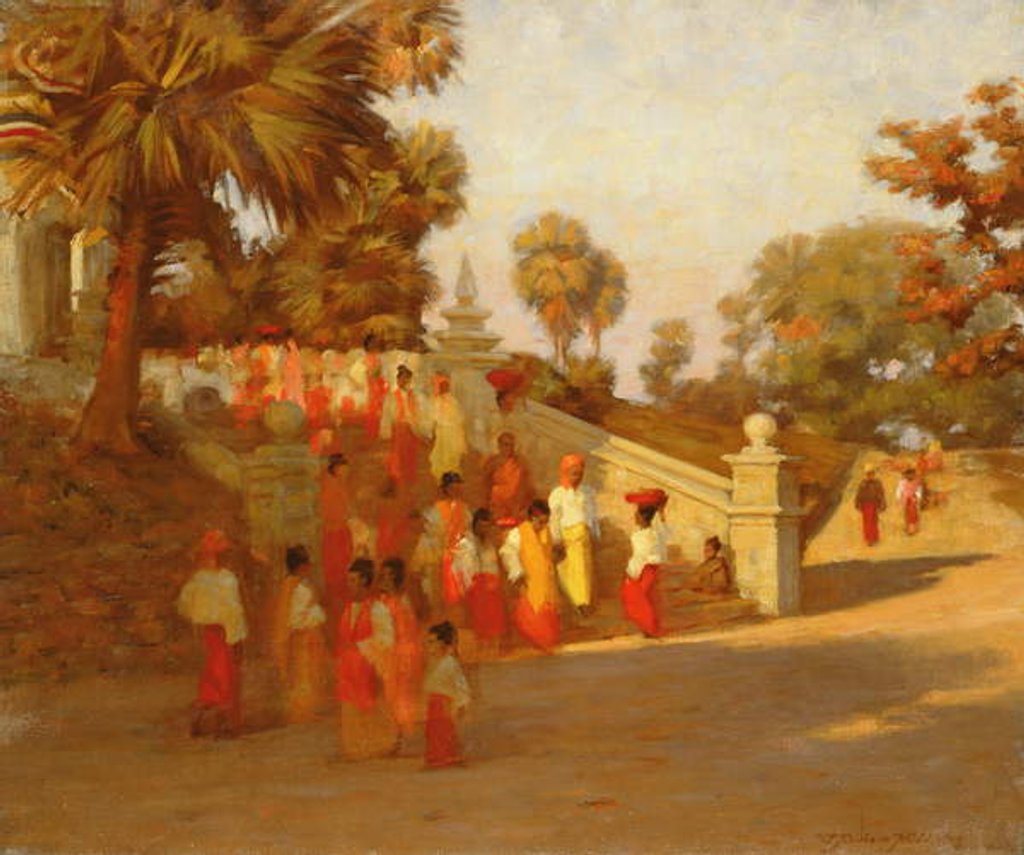Detail of Burmese Prayer Meeting by James Raeburn Middleton