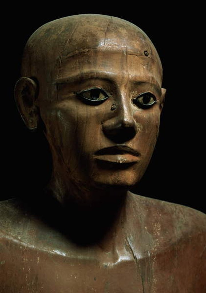 Detail of Statue of Chancellor Nakhti by Egyptian 12th Dynasty