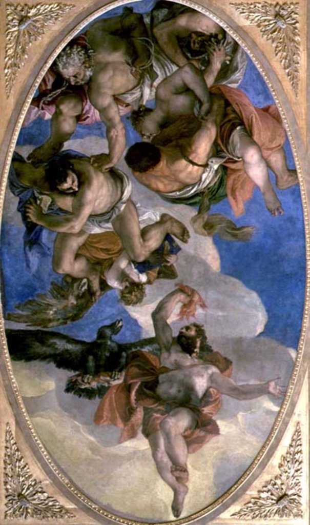 Detail of Jupiter Striking Down the Vices by Veronese