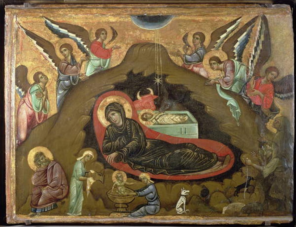Detail of The Nativity by Guido da Siena