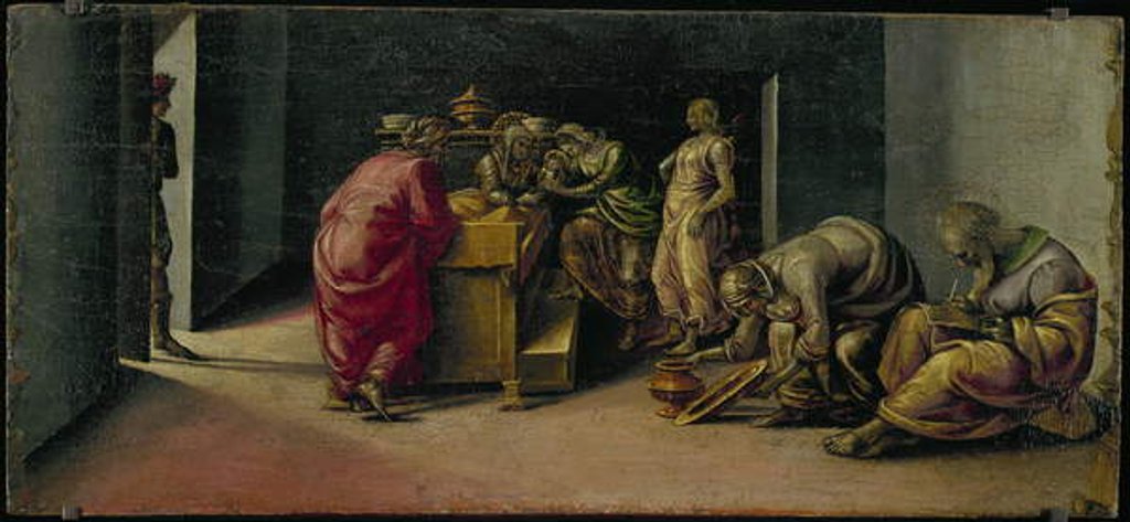 Detail of The Birth of St. John the Baptist by Luca Signorelli