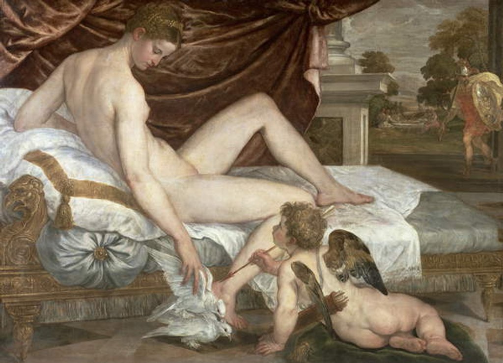 Detail of Venus and Cupid, c.1555 by Lambert Sustris