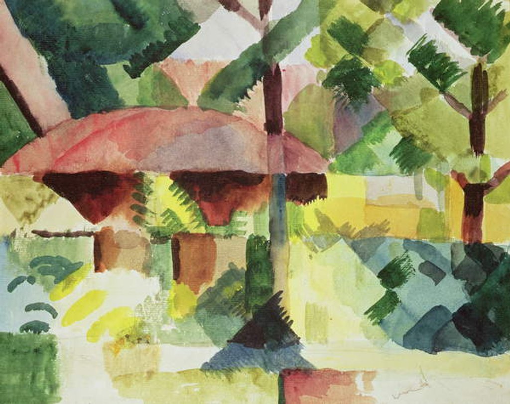Detail of The Garden, 1914 by August Macke
